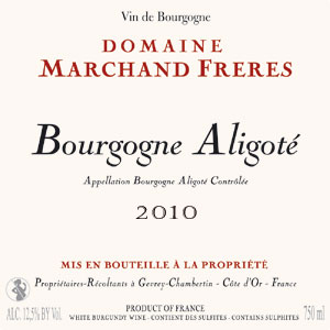 Bourgogne Aligoté Domaine Marchand Frères Gevrey Chambertin