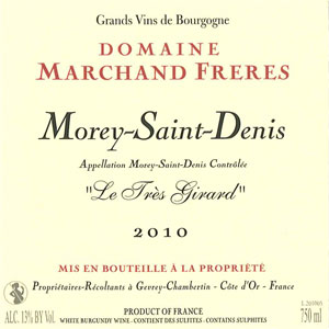 Morey Saint Denis Le Très Girard - Domaine Marchand Frères Gevrey Chambertin